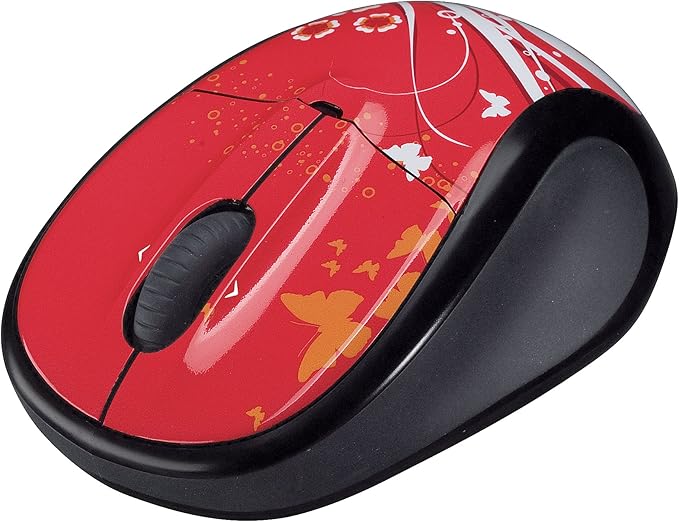 Logitech V220 Cordless Optical Mouse for Notebooks (Blush Butterfly)