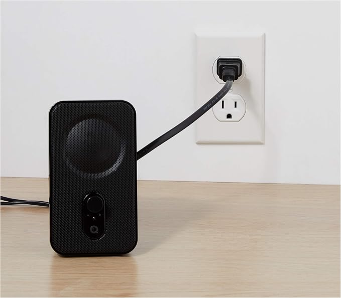 Amazon Basics AC-Powered Computer Speakers for Desktop or Laptop PC with Volume ControlHeadphone JackBlack (US Version)(Pack of 8)