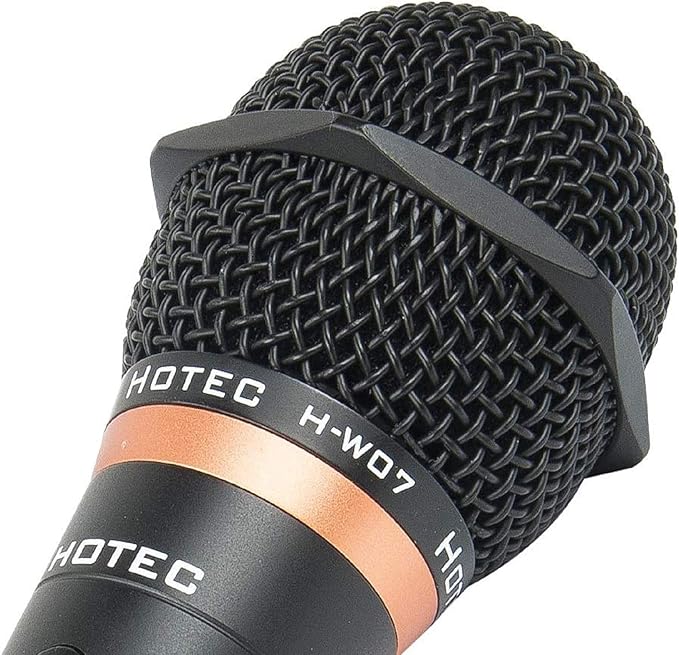 HOTEC Premium Wired Vocal Dynamic Handheld Microphones - Includes 19ft Detachable XLR Cable and ON/Off Switch - 2 Pack Metal Black