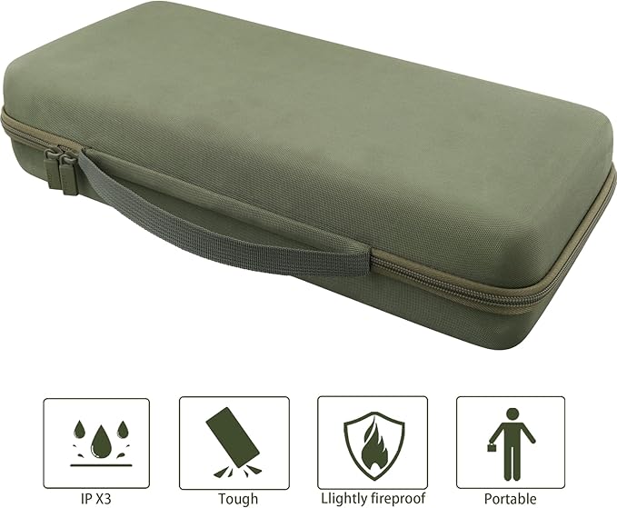 co2CREA Hard Travel Case Compatible with 8BitDo Retro Mechanical Keyboard 87 Keys Dual Super Programmable Buttons (Green Case)