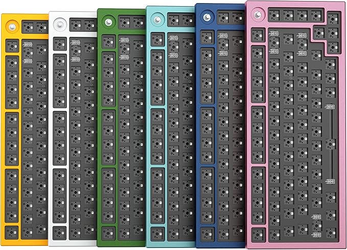 Top Frame for GMMK PRO - 75% Keyboard with Knob - Glorious Gaming - Aluminum Mounting Frame for Custom Mechanical Keyboard for PC Gaming and Programming (E-White)