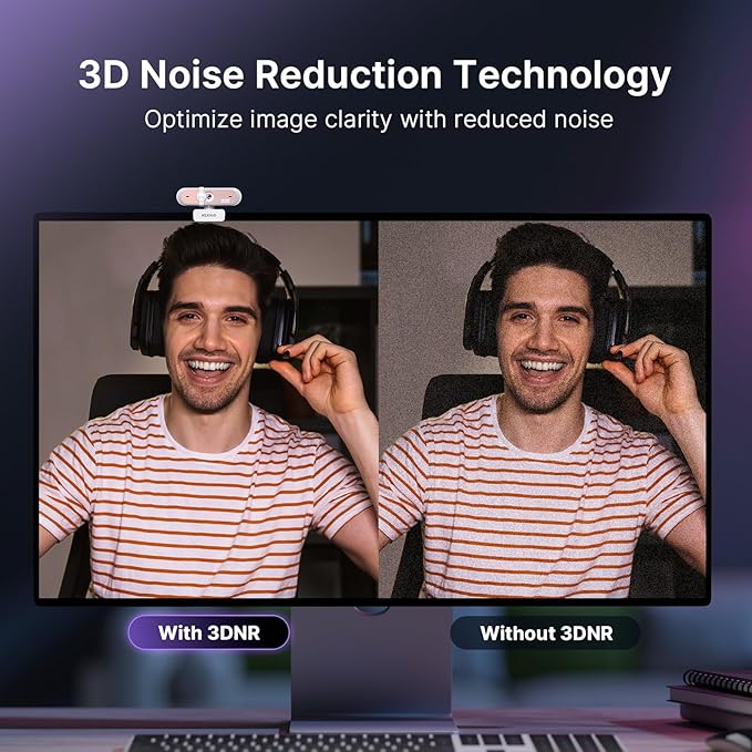 NexiGo N660P Pro 4K Webcam with Distortion-Free Lens 1080p 60 fps Autofocus USB Streaming Camera 3DNR Noise-Canceling Mics &amp Privacy Cover Web Cam for Gaming/Live Streaming/PC/Mac/Switch 2 Pi