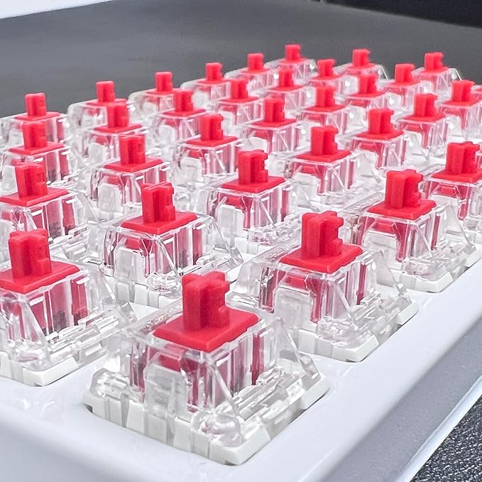 Mechanical Gaming Keyboard Red Switches3 Pin 50gf RGB SMT Linear SwitchDustproof and Waterproof Switch (Red108PCS)