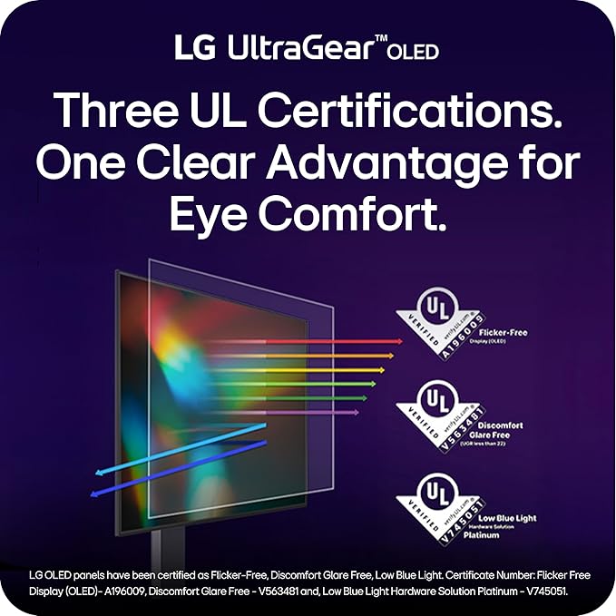 LG 27GX704A-B 27-inch Ultragear QHD (2650x1440) OLED Gaming Monitor 240Hz 0.03ms NVIDIA G-Sync Compatible AMD FreeSync Premium Pro HDR TrueBlack400 HDMI 2.1 DisplayPort Black (Renewed)