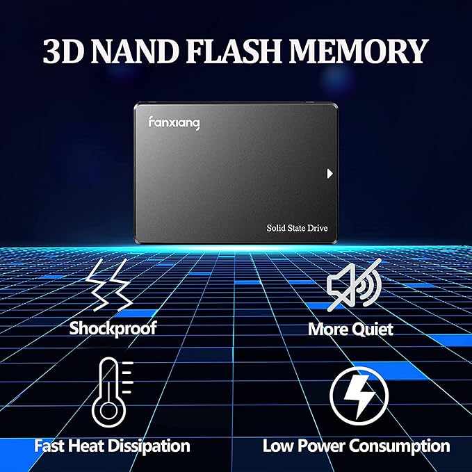 fanxiang S101 128GB SSD SATA III 6Gb/s 2.5 Internal Solid State Drive Read Speed up to 550MB/sec Compatible with Laptop and PC Desktops(Black)