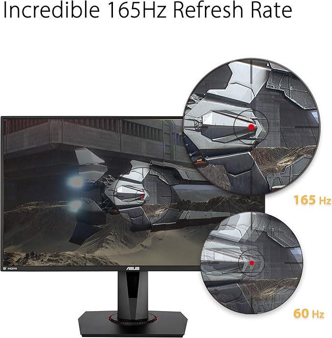 ASUS TUF Gaming 27” 1080P Monitor (VG279QR) - Full HD IPS 165Hz (Supports 144Hz)(Renewed)