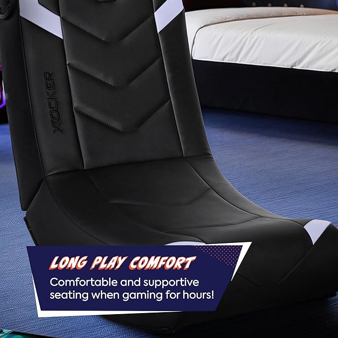 X Rocker Video Gaming Floor Rocker Chair Built-in Audio Foldable for Gamers Bedroom or Game Room for Boys Girls Teens 5-17 Gifts for Gamers