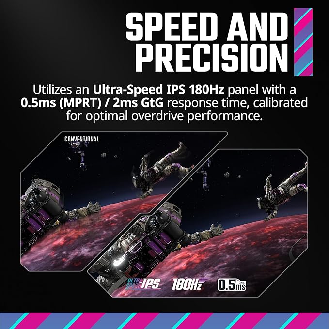 Cooler Master GM2711S 27” WQHD 2560 x 1440 Ultra-Speed IPS Gaming Monitor | Up to 180Hz | Up to 0.5ms | Adaptive Sync AMD|Nvidia | HDR Support | DP1.4 * 1 | HDMI2.0 * 2