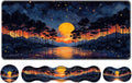 Keyboard Wrist Rest SetMemory Foam Wrist Support Mouse Pad31.5x11.8 Desk Mat for Comfortable Typing &amp Pain ReliefNon-Slip Base for Office &amp Home Use - Sunset