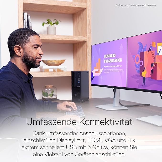 Dell P2422H 24 Inch Full HD (1920 x 1080) Monitor 60Hz IPS 5ms 99% sRGB DisplayPort HDMI VGA 5x USB Black