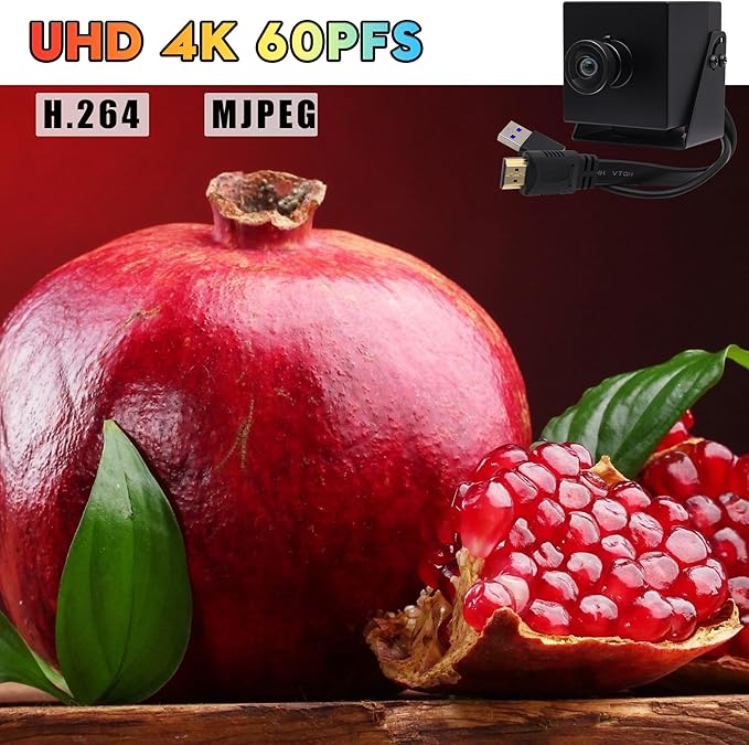 SVPRO HDMI Camera 4K USB3.0 Webcam 60FPS Wide Angle USB Camera 120 Degree M12 Lens Streaming Camera 4K 60FPS H.264 External Computer CameraTV Camera