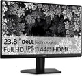Dell 23.8 144Hz FHD Monitor IPS 1ms Display 16:9 AMD FreeSync VESA Ultra-Thin Bezels Flicker Free Anti-Glare 2X HDMI Black