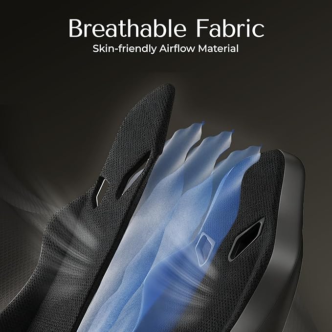 Gaming Chair Fabric with Pocket Spring Custion Ergonomic High Back Video Game Chair with Footrest Massage Lumbar Support Height Adjustable Comfy Computer Chair for Adults Game Office Onyx