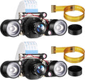 Weewooday 2 Sets for Camera 1080P Webcam 5MP OV5647 Sensor Day and Night Vision IR-Cut Video Focus Adjustment Compatible with Raspberry Pi RPi 4 3 B/B+ 2B 3A+ 2 1 Camera