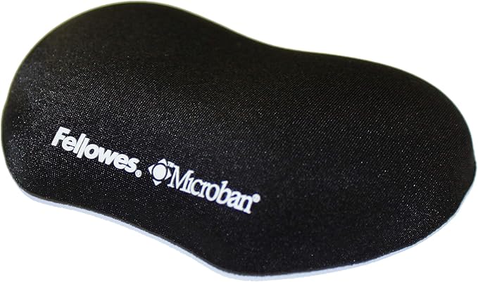 Fellowes Plush Touch Utility Wrist Rest with Foam Fusion Technology Black 9355801