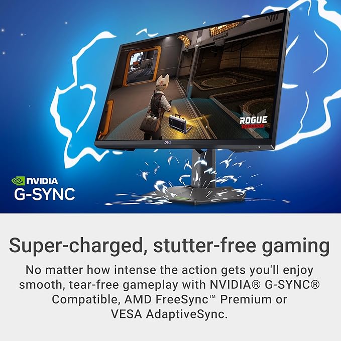 Dell G2524H Gaming Monitor - 24.5-inch FHD (1920x1080) 280Hz 0.5Ms Display AMD FreeSync+NVIDIA G-SYNC Adaptive Sync Technology Height/Pivot/Swivel/Tilt Adjustability - Black (Renewed)