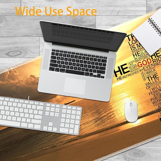 Large Mouse Pad Set Desktop Mouse Pad + Keyboard Wrist Pad + Mouse Wrist Pad + Coaster Ergonomic Memory Foam Multi-functional Desk Mat - Evening Calm