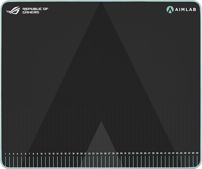 ASUS ROG Hone Ace Aim Lab Edition Gaming Mouse Pad – 19.9 x 16.5 Hybrid Cloth Surface Aim Lab Training Markings Water/Oil/Dust-Resistant Extra-Soft Non-Slip Rubber Base - Black