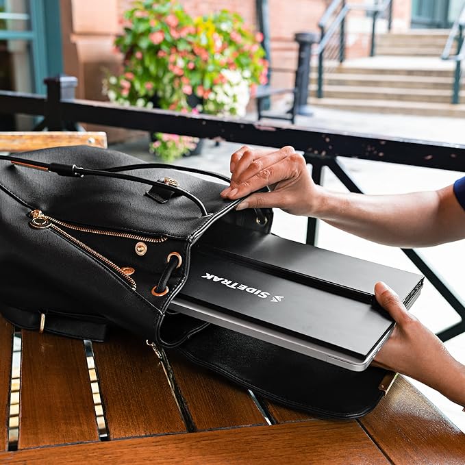 SideTrak Solo Pro 13” Touchscreen Portable Monitor for Laptop | 1080p LED Small Laptop Screen Extender | Kickstand | 10ms Response Time | 60Hz Refresh Rate | USb-C Mini-HD | 1.6 lbs Travel Monitor