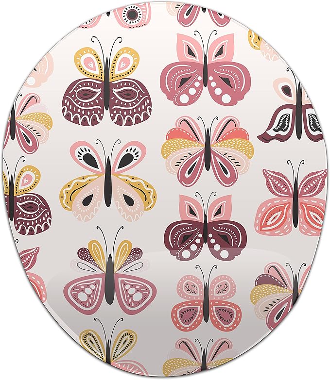 Ergonomic Mouse Pad with Wrist Rest Digital Printed Mouse Mat for Tendon Sheath Problems Non-Slip Base for Office and Home Size: 20 x 23 cm