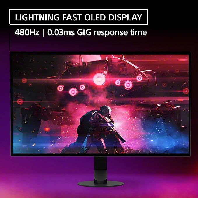 Sony INZONE M10S 27” OLED QHD (2560x1440) 480Hz 0.03ms GTG NVIDIA G-SYNC Compatible Gaming Monitor (Renewed)
