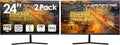Packard Bell AirFrame 24  FHD Monitor 1920x1080 Ultrawide VESA Mount Tilt Adjust HDMI/VGA Slim Bezel for Home Office and Light Gaming - 2 Pack