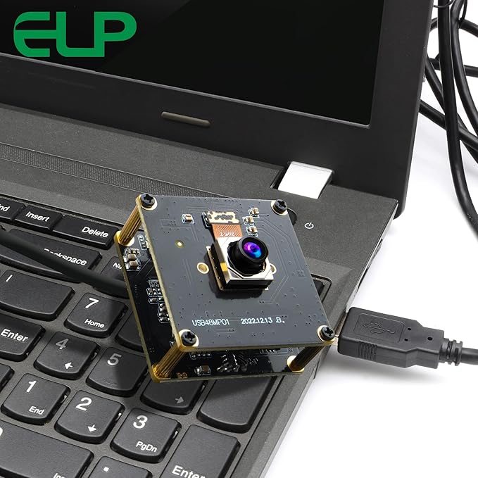 ELP 48MP Wide Angle USB Camera Module 200ms Fast Autofocus Webcam Board 100degree No Distortion Lens PC CAMERA Mini UVC USB2.0 Backup Cam UHD Second Webcamera 6000P Lightburn Camera for Laser Engraver