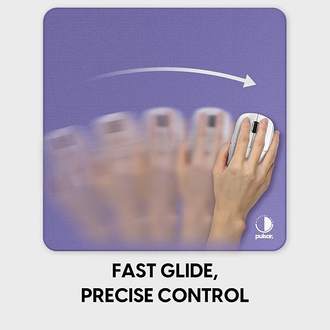 Pulsar Gaming Gears Esports Mercury Pro Gaming Mousepad – Fast Glide Surface with Controlled Stopping Precision for Tracking Aim (X-Large SQ Xsoft Quantum Violet)