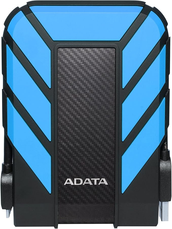 ADATA HD710 Pro - 2 TB External Hard Drive - Shockproof Waterproof &amp Dustproof - Durable Storage - For Gamers Students &amp Professionals - Mac PC &amp Linux Compatible - Blue - AHD710P-2TU31
