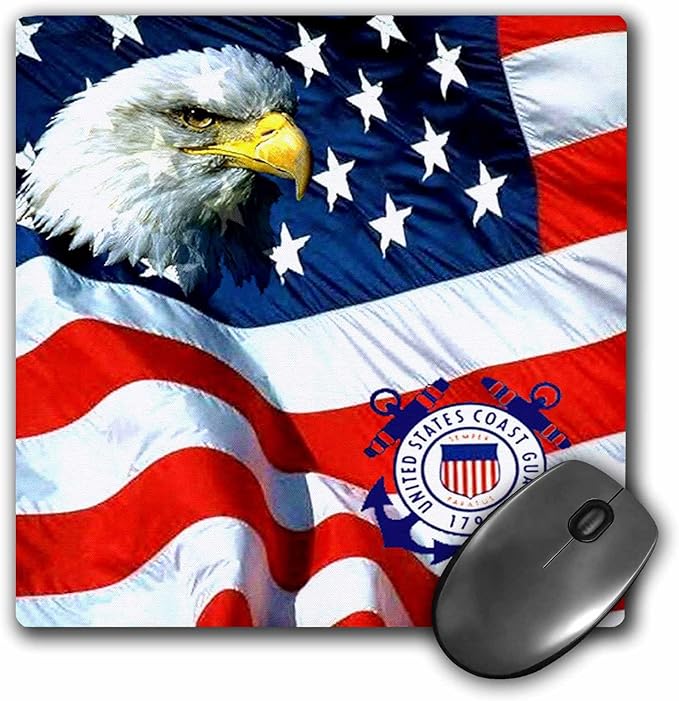 3dRose LLC 8 x 8 x 0.25 Inches Mouse Pad U.S. Coast Guard (mp_982_1)