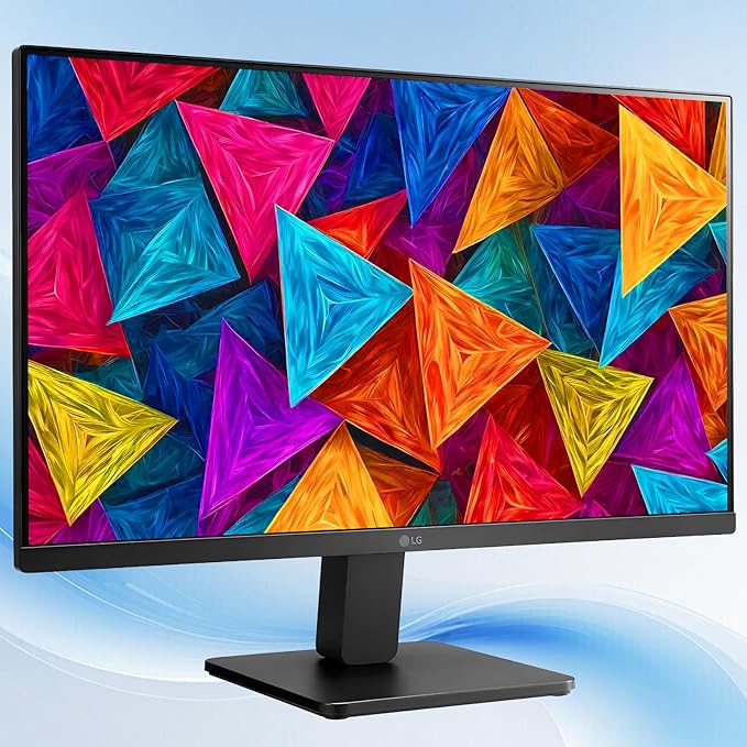 LG 24 FHD (1920 x 1080) IPS Monitor 100Hz Refresh Rate 99% sRGB AMD FreeSync 3-Side Borderless Anti Glare Tilt Adjustable HDMI VESA Mountable for Gaming and Office