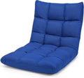 Giantex Floor Sofa Chair Video Gaming Chair with 14 Adjustable Position Padded Back Support Floor Cushioned Seat Folding Lazy Chair for Meditation Reading Watching Living Room Recliner(Blue)