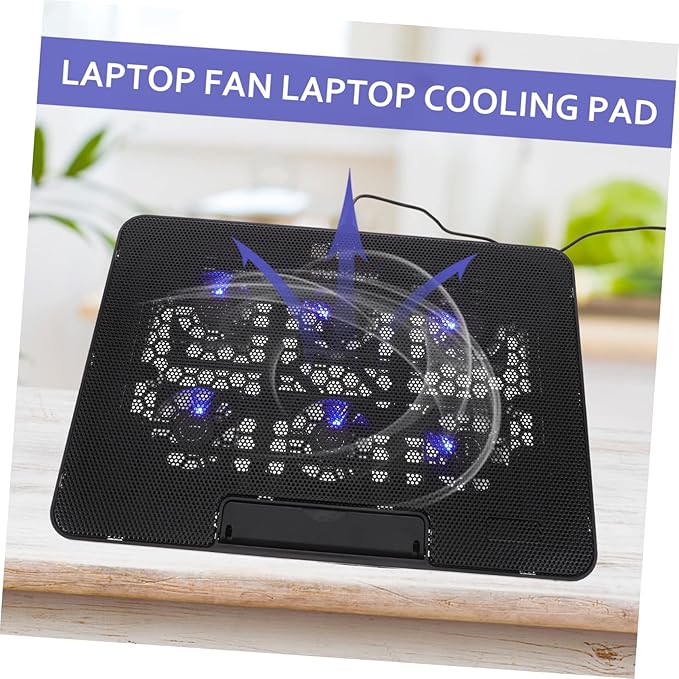 TEHAUX Laptop Cooling Pad for Gaming Laptops Adjustable Height Silent Fans USB Powered Compatible Ergonomic Design for Comfort and Cooling Efficiency
