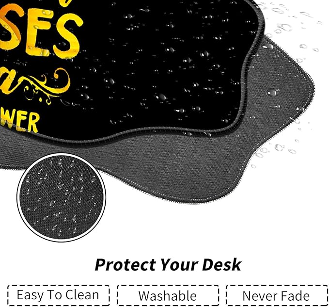 Sunflower Black Desk Mat Mouse Pad 35.4X15.7 XL Extended Mousepad Huge Mouse Pads with Stitched Edges Desk Pad for Work Game Office Home