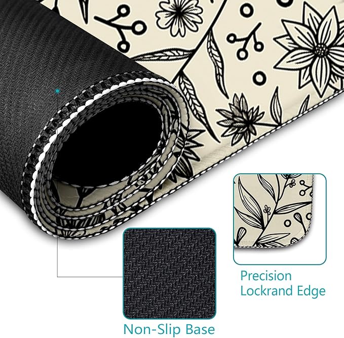 Goth Bat Ergonomic Mouse Pad with Wrist Rest Extra Large Gaming Computer Mousepad