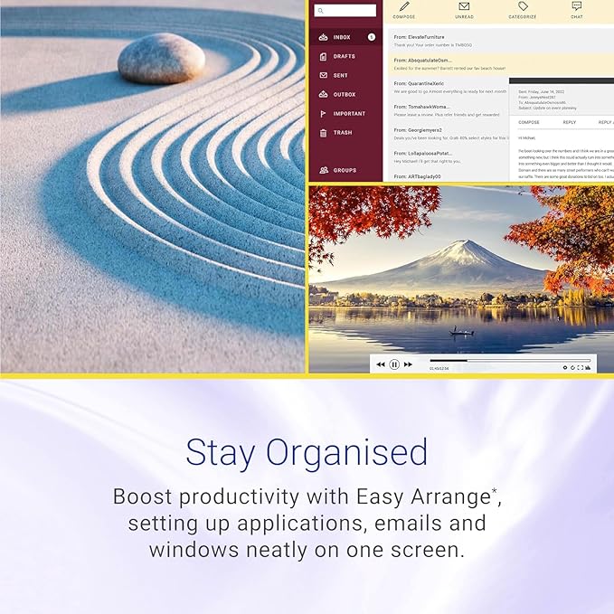 Dell S27 inch QHD Monitor 100Hz IPS Panel 4ms 99% sRGB 1500:1 Contrast Ratio VESA Low Blue Light 2 x HDMI 1x DisplayPort 2x5W Speaker Ultra-Thin bezels Height/Tilt/Swivel/Pivot White