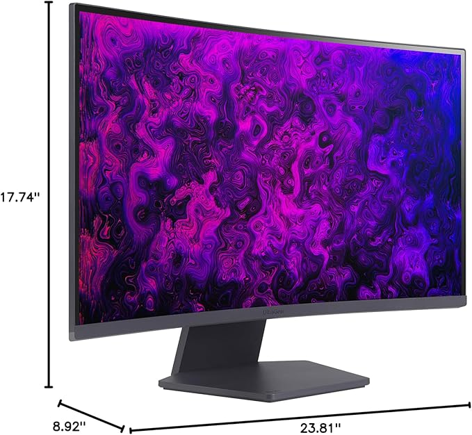 LG 27 QHD Gaming Monitor Ultragear Curved Display 180Hz 1ms 1000R AMD FreeSync HDR10 99% sRGB Black Stabilizer DAS Crosshair FPS Counter HDMI x2 DisplayPort Borderless Design Black