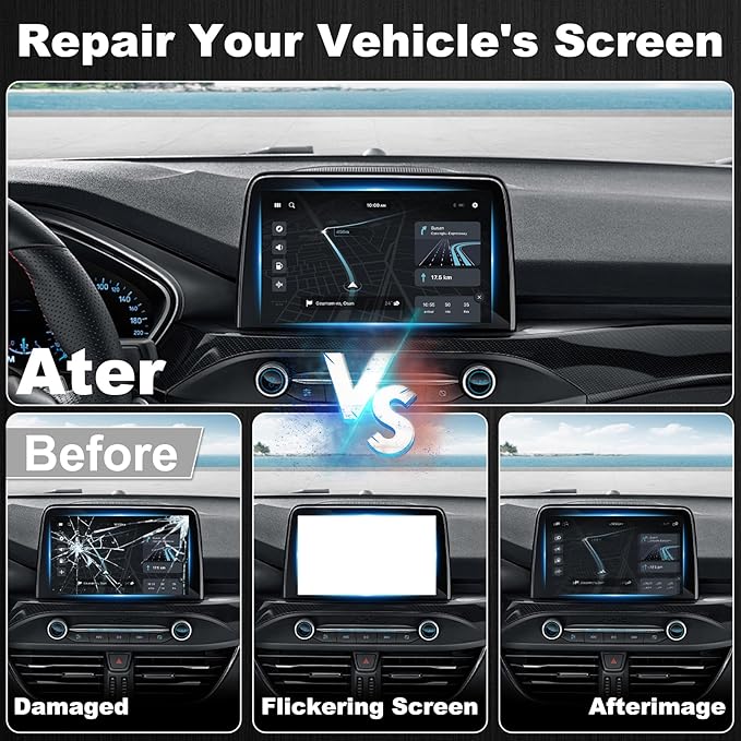 8'' DJ080PA-01A LCD Touch Screen Replacement for MyLink/GMC IntelliLink System (55 Pin) - Compatible with 2015-2018 Chevy Silverado Suburban Tahoe/GMC Yukon Sierra 800×480P Display 2-Year WTY