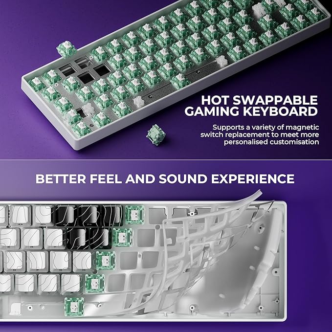 x XVX HE68 Pro Rapid Trigger Keyboard 60% PercentHall Effect Keyboard with Gateron Magnetic Jade Pro SwitchCNC Aluminum Frame Topographic Custom Mechanical Key Board for PC/Laptop/Xbox/PS4/PS5