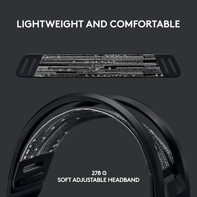 Logitech G733 Lightspeed Wireless Gaming Headset Suspension Headband Lightsync RGB Blue VO!CE Mic PRO-G Audio – Black Gaming Headset Wireless PC PS5 PS4 Switch Compatible