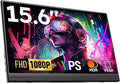 Portable Monitor 15.6'' FHD 1080P Laptop Monitors USB-C HDMI Travel Monitors for Laptop Ultra-Slim IPS HDR Display w/Speakers External Small Display for PC Phone Mac Xbox PS5/4 Switch