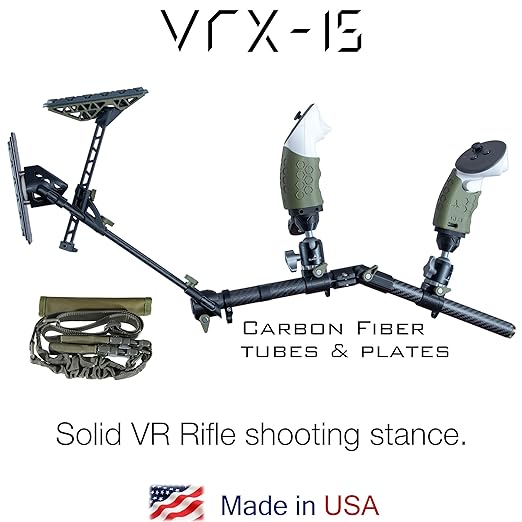 VRX-15 VR Gunstock Magnetic Rifle Stock Pistol Adapter Sword Stock for Quest 3 / Quest 2 Quest Pro OD Green (Quest 3)