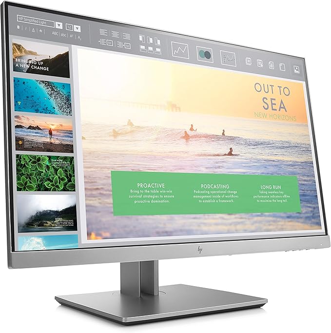 HP EliteDisplay E233 23-Inch Screen LED-Lit Monitor Silver (1FH46AA#ABA) (Renewed)