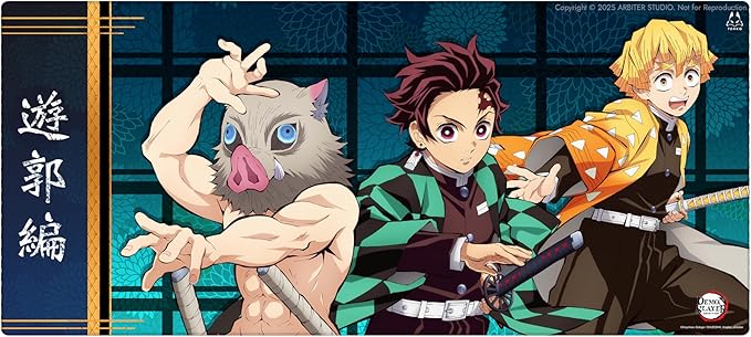 ARBITER X Demon Slayer: Kimetsu No Yaiba S2 Collection - XL Cloth Gaming Mousepad 900x400mm Flat Stitched Edge Non-Slip Rubber Base Officially Licensed - Tanjiro Team Teal