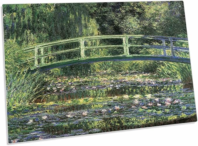 3dRose - Water Lilies and Japanese Bridge by Claude Monet 1899 - Desk Pad Place Mat - (dpd-126630-1)