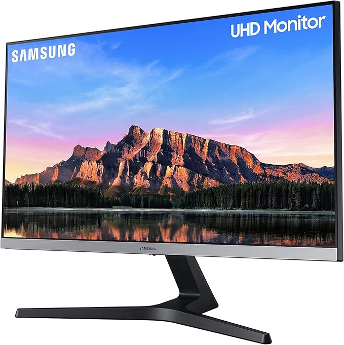 Samsung 28 inch (70.8 cm) 4K UHD Monitor with Bezel Less Design and IPS Display Panel (Dark Blue Gray) - LU28R550UQWXXL