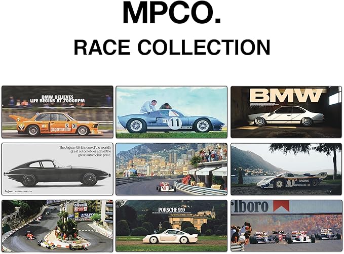 MPCO. Original Large Gaming Desk Mat – 36 x 17 Duraglyde Racing Series Porsche-956 Full Desk Mouse Pad for Smooth Precision – Non-Slip Washable Extra-Large PC Mouse Pad for Gaming Sessions