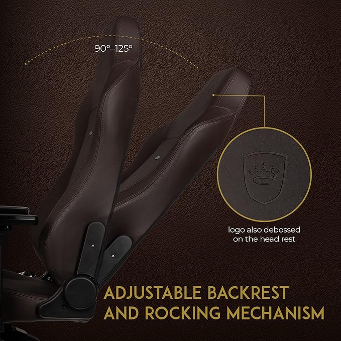noblechairs Hero Gaming Chair/Office Chair with Lumbar Support PU Hybrid Leather Java Edition