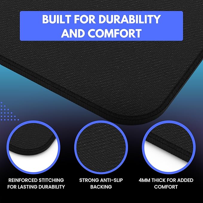 Mac Productivity Desk Mat – Keyboard Shortcuts Wellness Guide &amp 3-Year Calendar | XL Office Mouse Pad for Excel Word &amp macOS Shortcuts | Ergonomic Workspace Mat