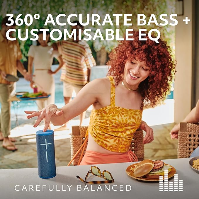 Ultimate Ears Boom 4 Portable Waterproof Bluetooth Speaker with 360-Degree Bold Immersive Crystal-Clear Sound Floating Speaker with 15-Hour Battery and 147ft (45m) Range - Red